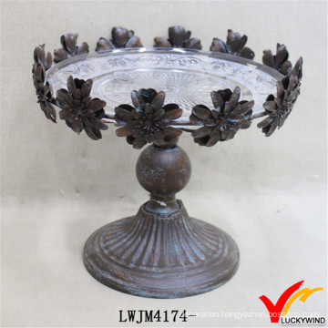 Vintage Floral Edge Custom Decorative Metal Plate